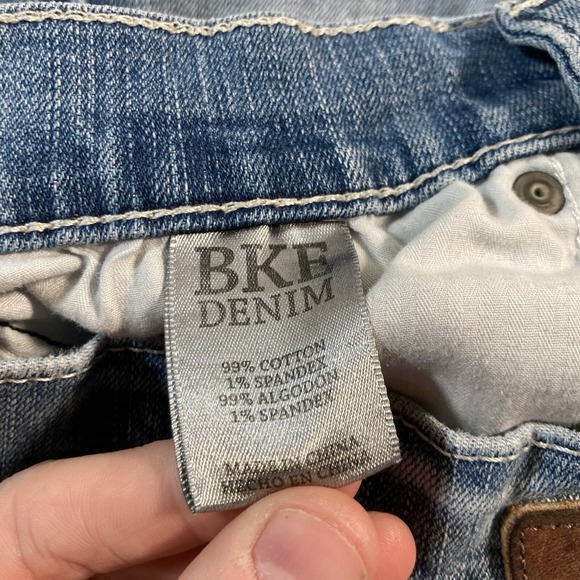 BKE Buckle Alec Jeans 26x30 Blue Straight Stretch Faded Whiskers (Tag 28R) READ - Picture 12 of 14